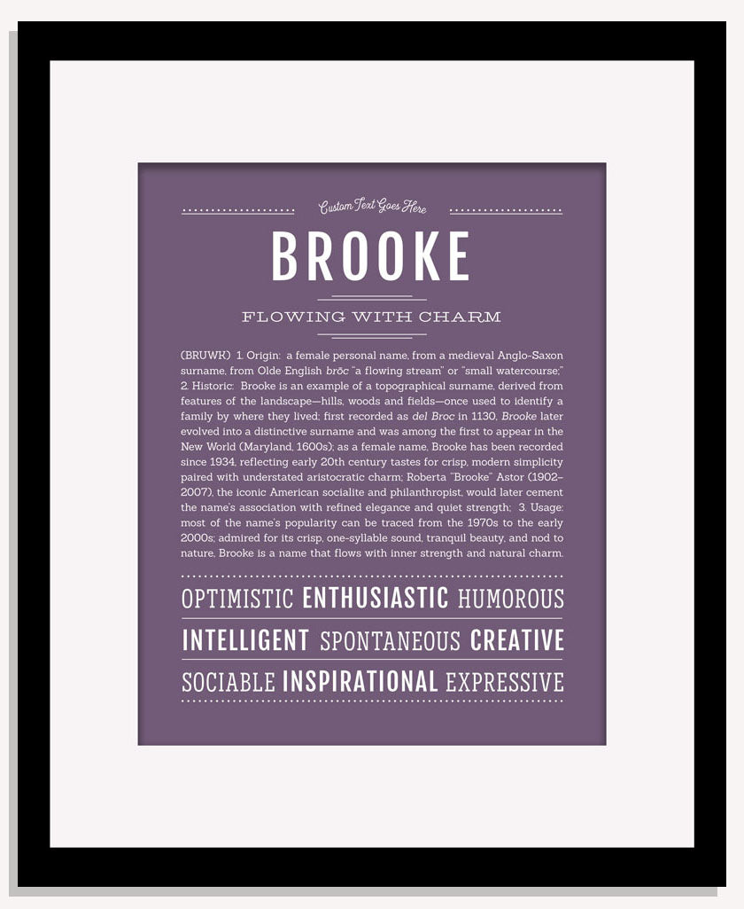 Frame Options | Deep Purple | Maple Frame, Matted