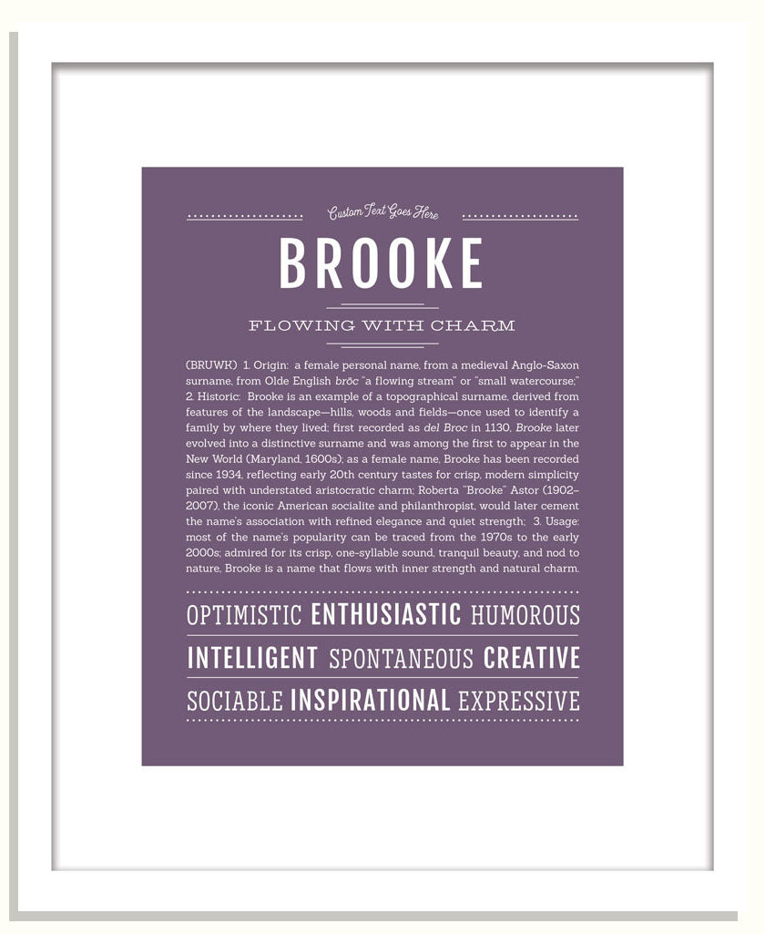 Frame Options | Deep Purple | Black Frame, Matted