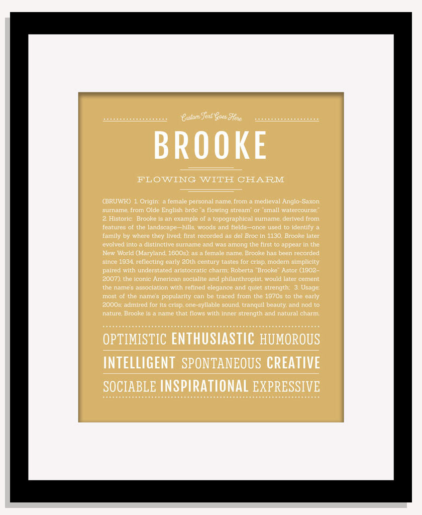 Frame Options | Matte Gold | Maple Frame, Matted