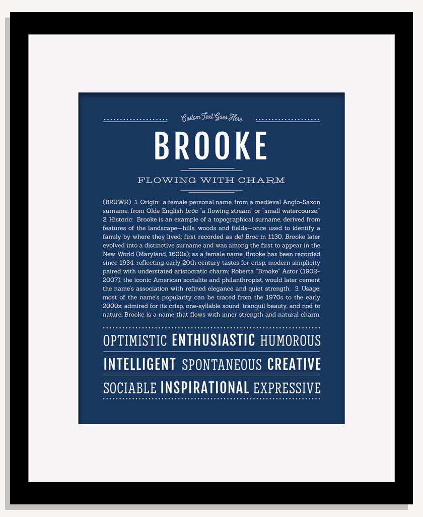 Frame Options | Midnight Blue | Maple Frame, Matted