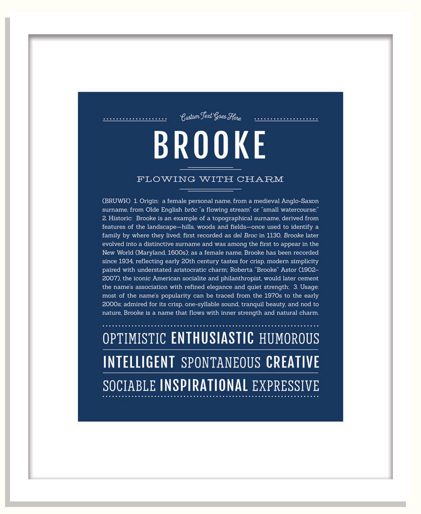 Frame Options | Midnight Blue | Black Frame, Matted