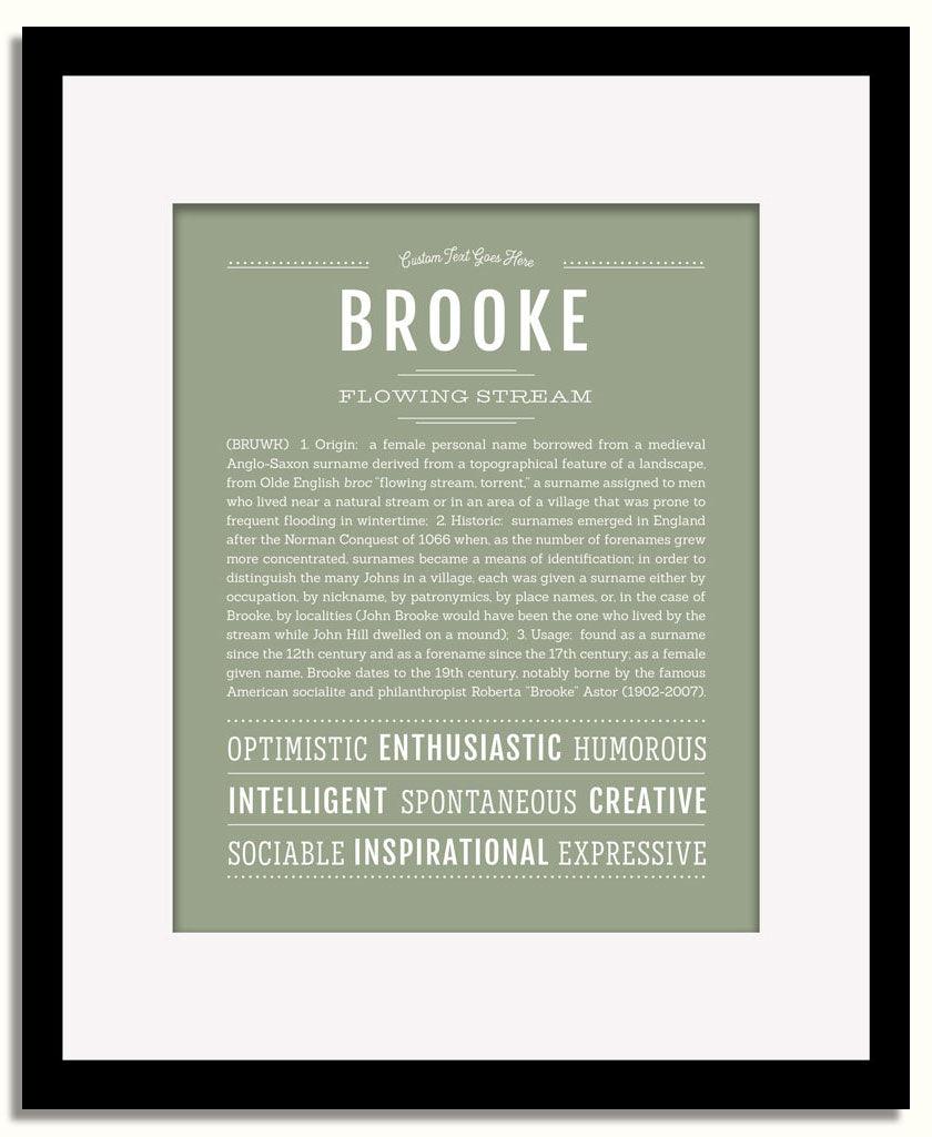 Frame Options | Sage | Black Frame, Matted