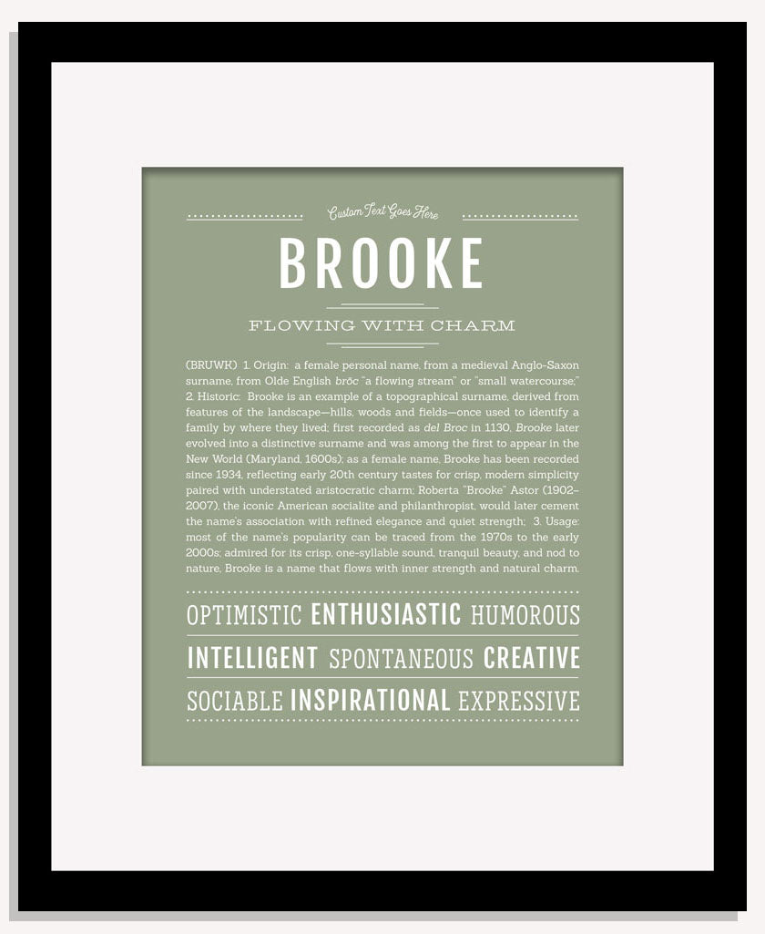 Frame Options | Sage | Maple Frame, Matted