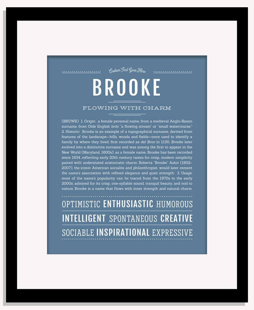 Frame Options | Steele Blue | Maple Frame, Matted