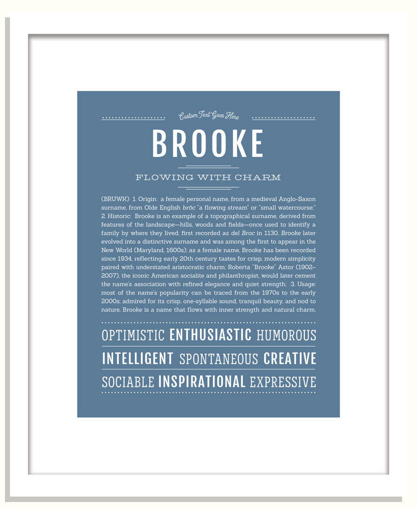 Frame Options | Steele Blue | Black Frame, Matted