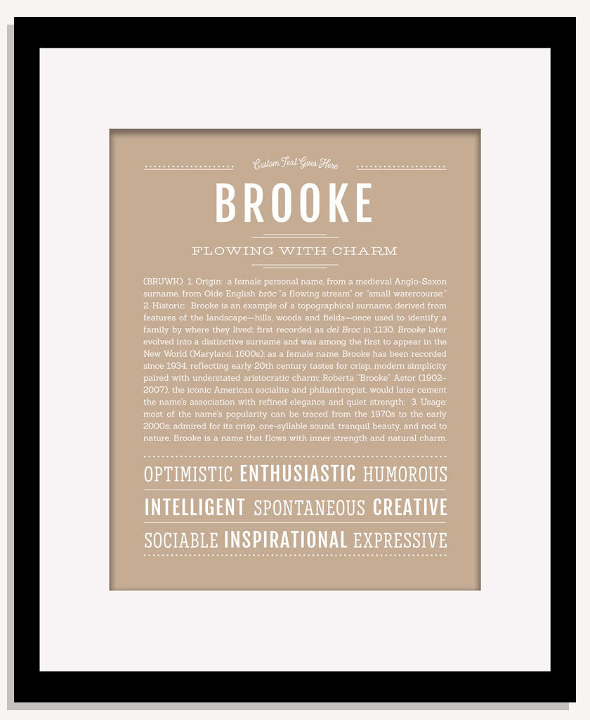 Frame Options | Tan | Maple Frame, Matted