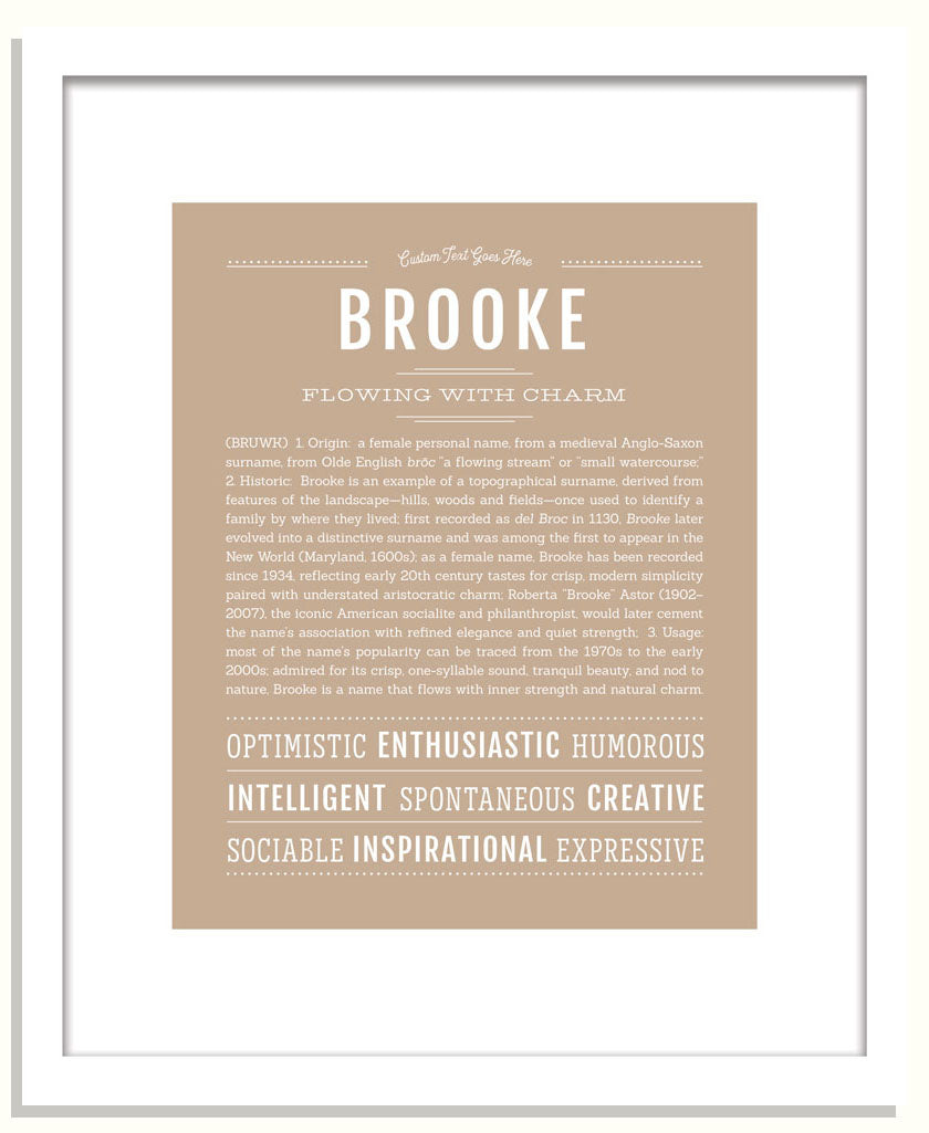 Frame Options | Tan | Black Frame, Matted
