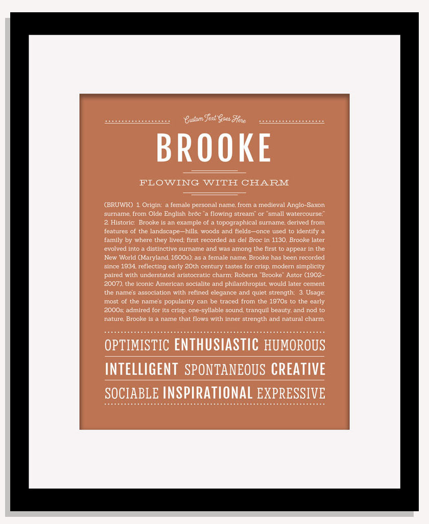 Frame Options | Terra Cotta | Maple Frame, Matted