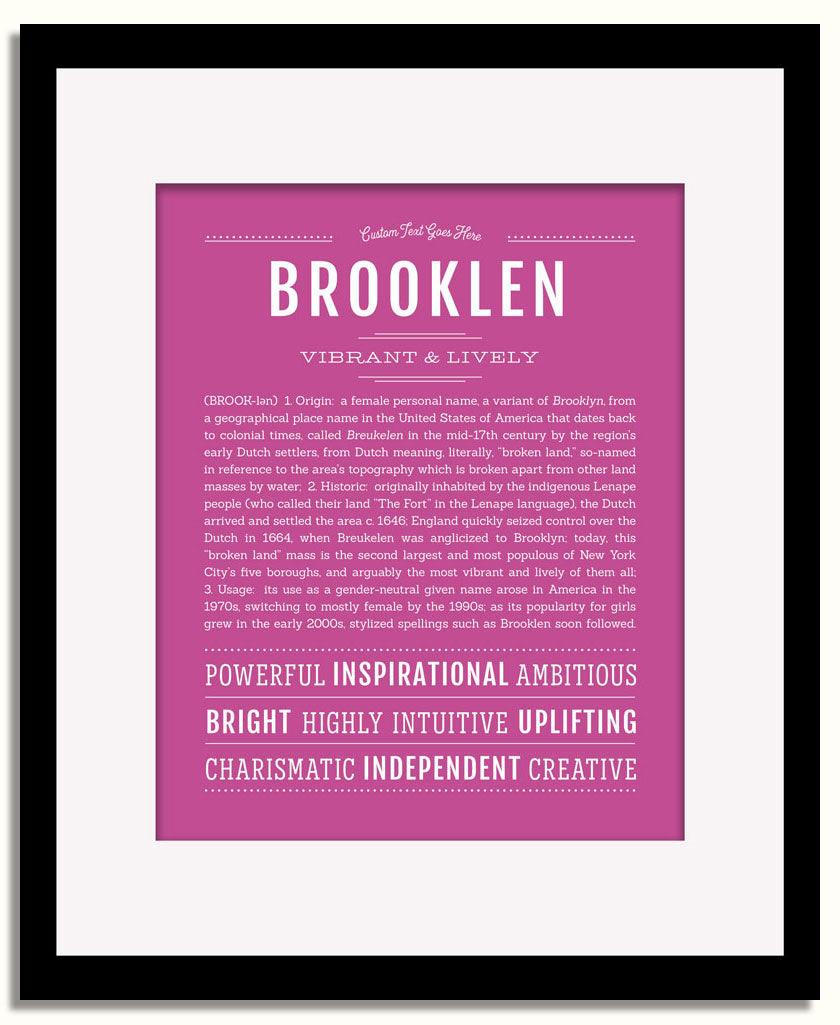 Frame Options | Dark Pink | Black Frame, Matted