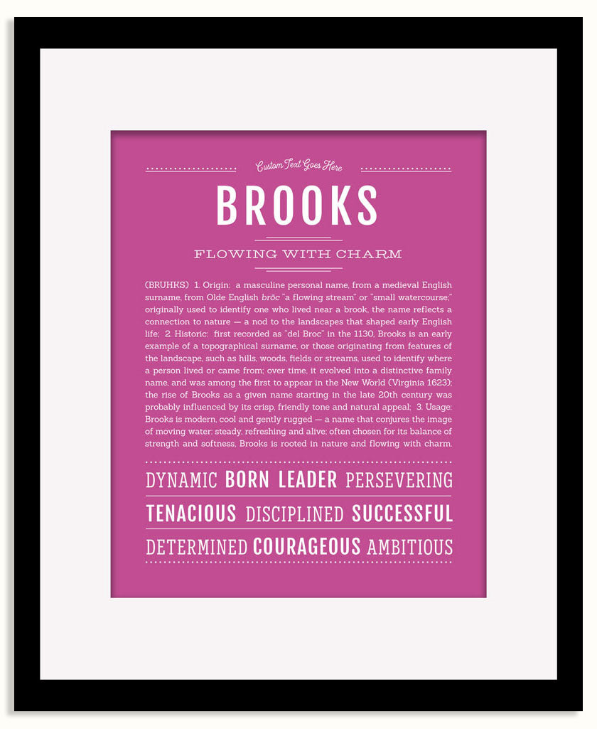 Frame Options | Dark Pink | Black Frame, Matted