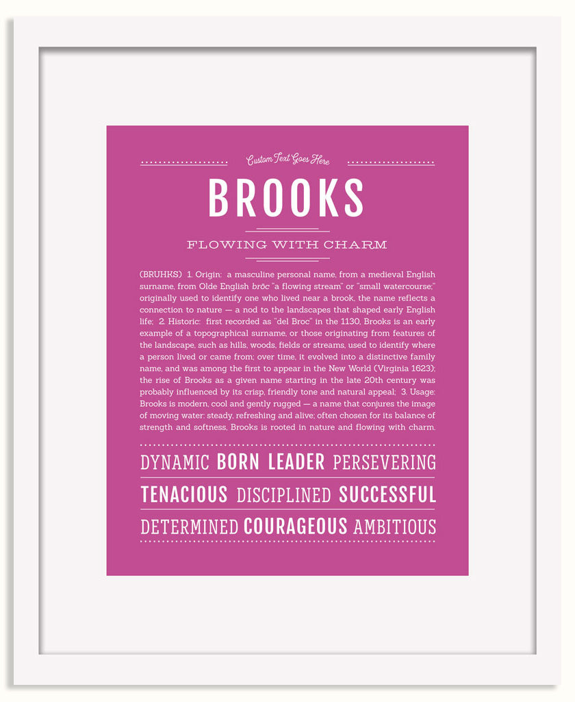 Frame Options | Dark Pink | White Frame, Matted