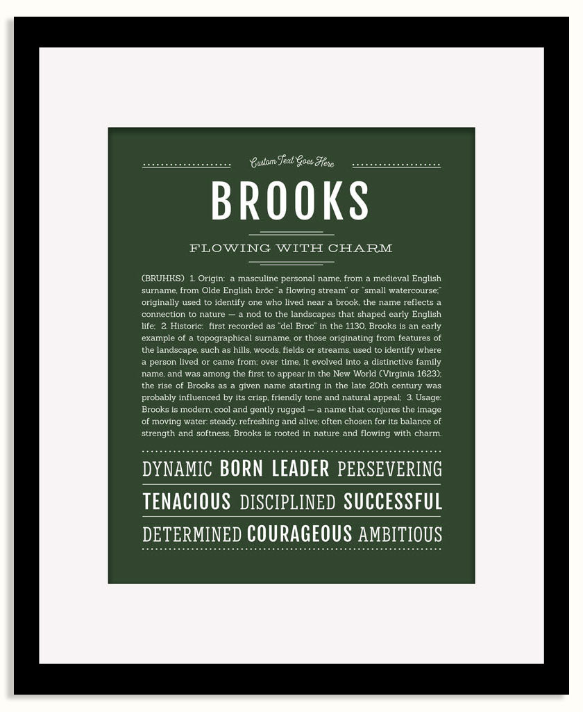 Frame Options | Deep Forest | Black Frame, Matted