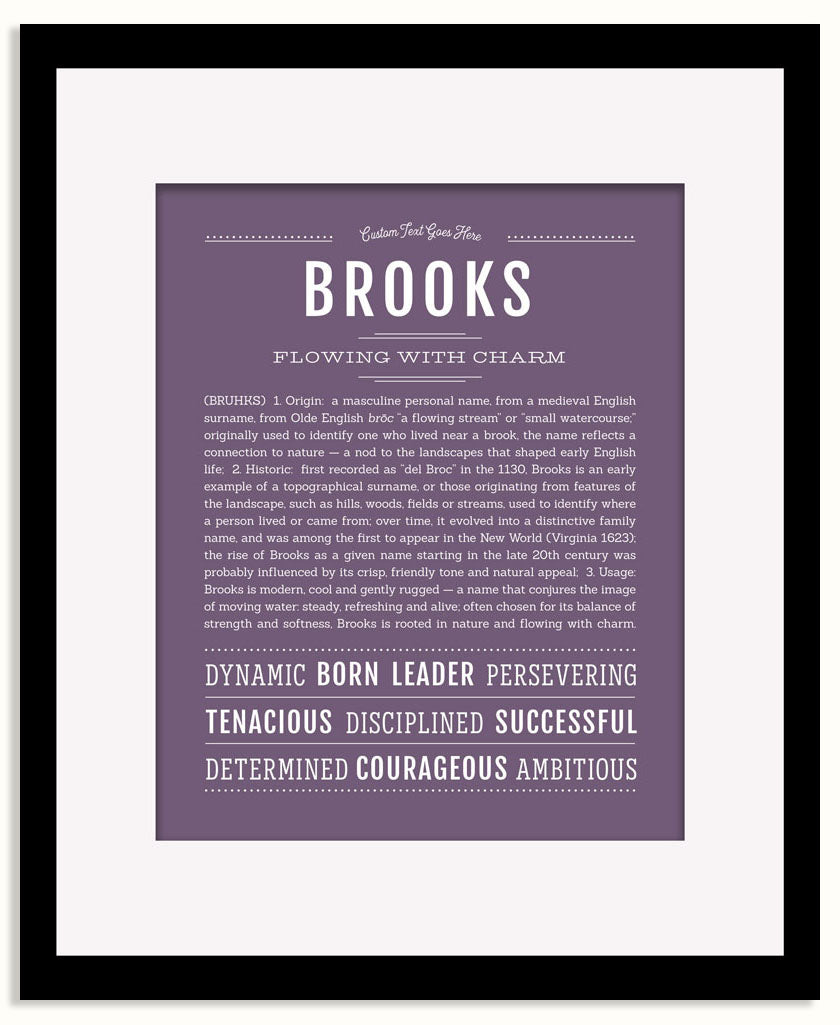 Frame Options | Deep Purple | Black Frame, Matted