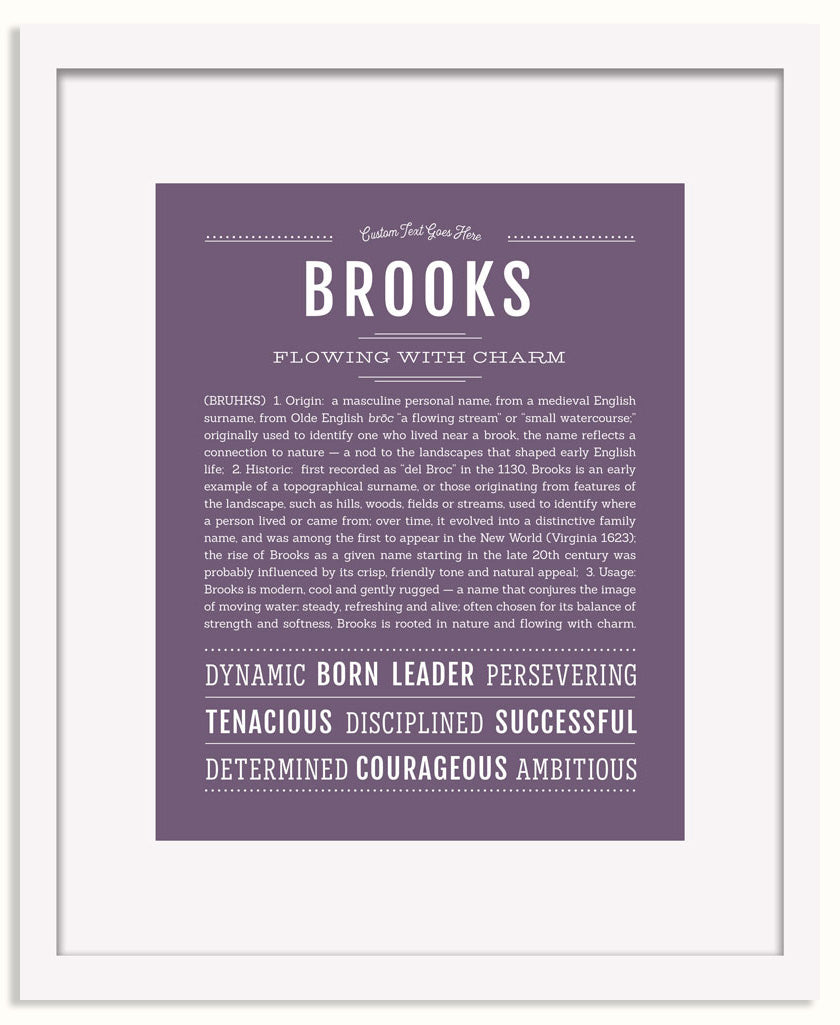 Frame Options | Deep Purple | White Frame, Matted