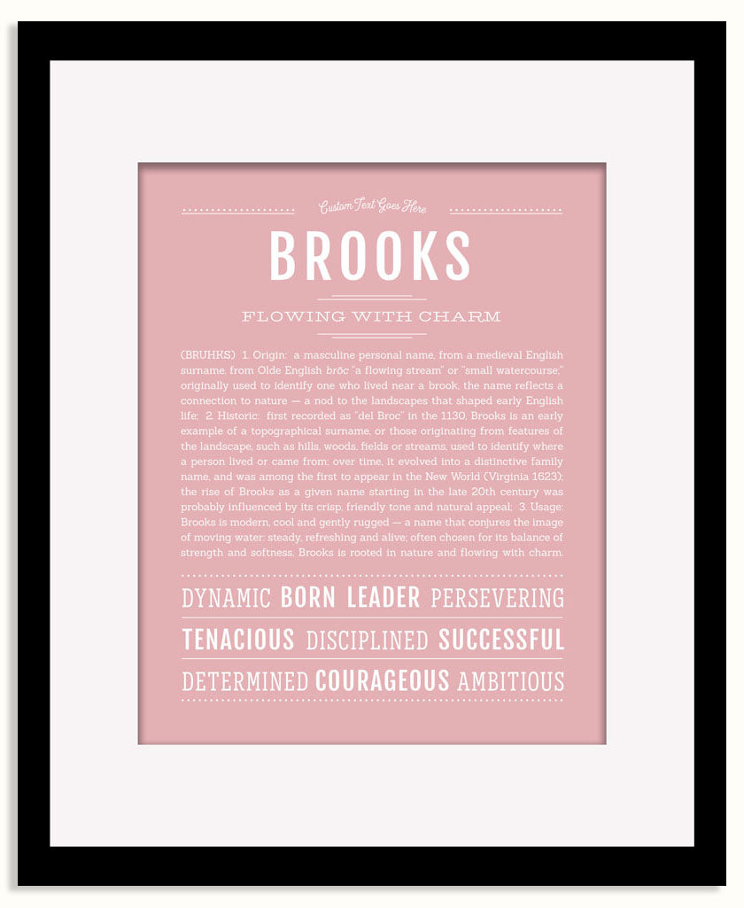 Frame Options | Dusty Rose | Black Frame, Matted