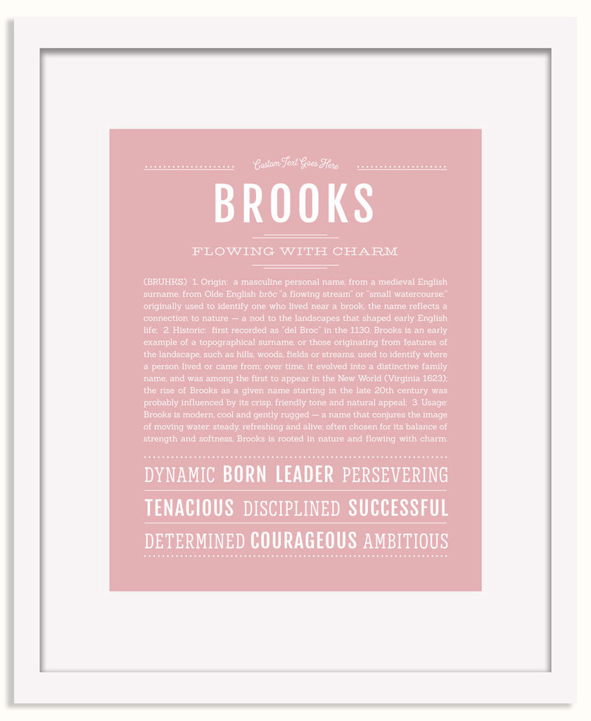 Frame Options | Dusty Rose | White Frame, Matted