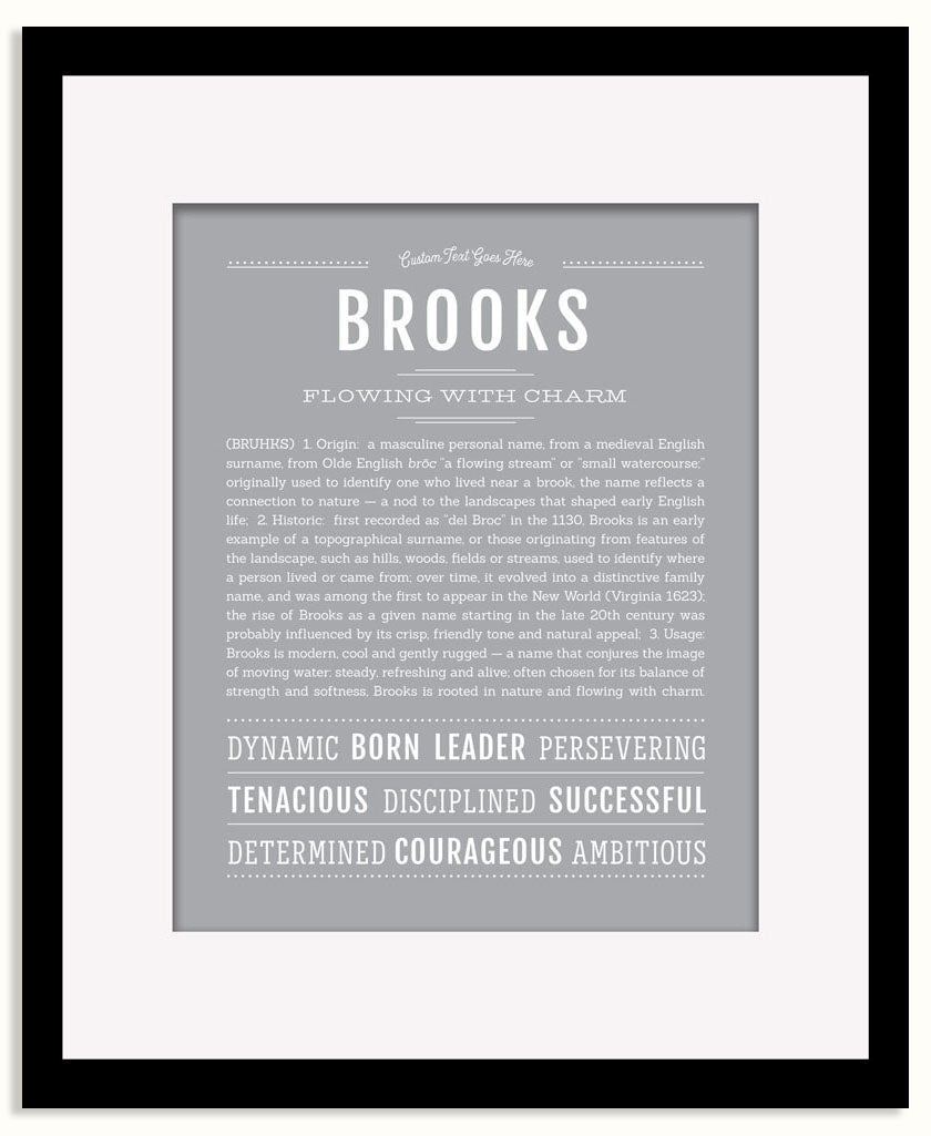 Frame Options | Light Gray | Black Frame, Matted