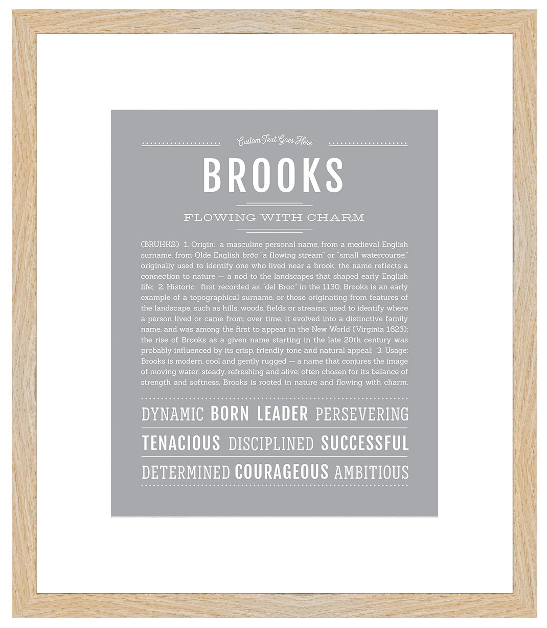 Frame Options | Light Gray | Maple Frame, Matted