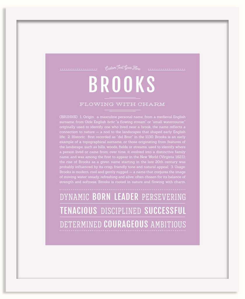 Frame Options | Lilac | White Frame, Matted