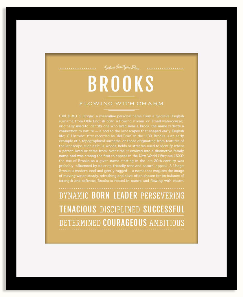 Frame Options | Matte Gold | Black Frame, Matted