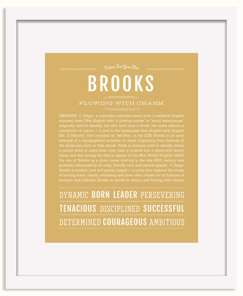Frame Options | Matte Gold | White Frame, Matted