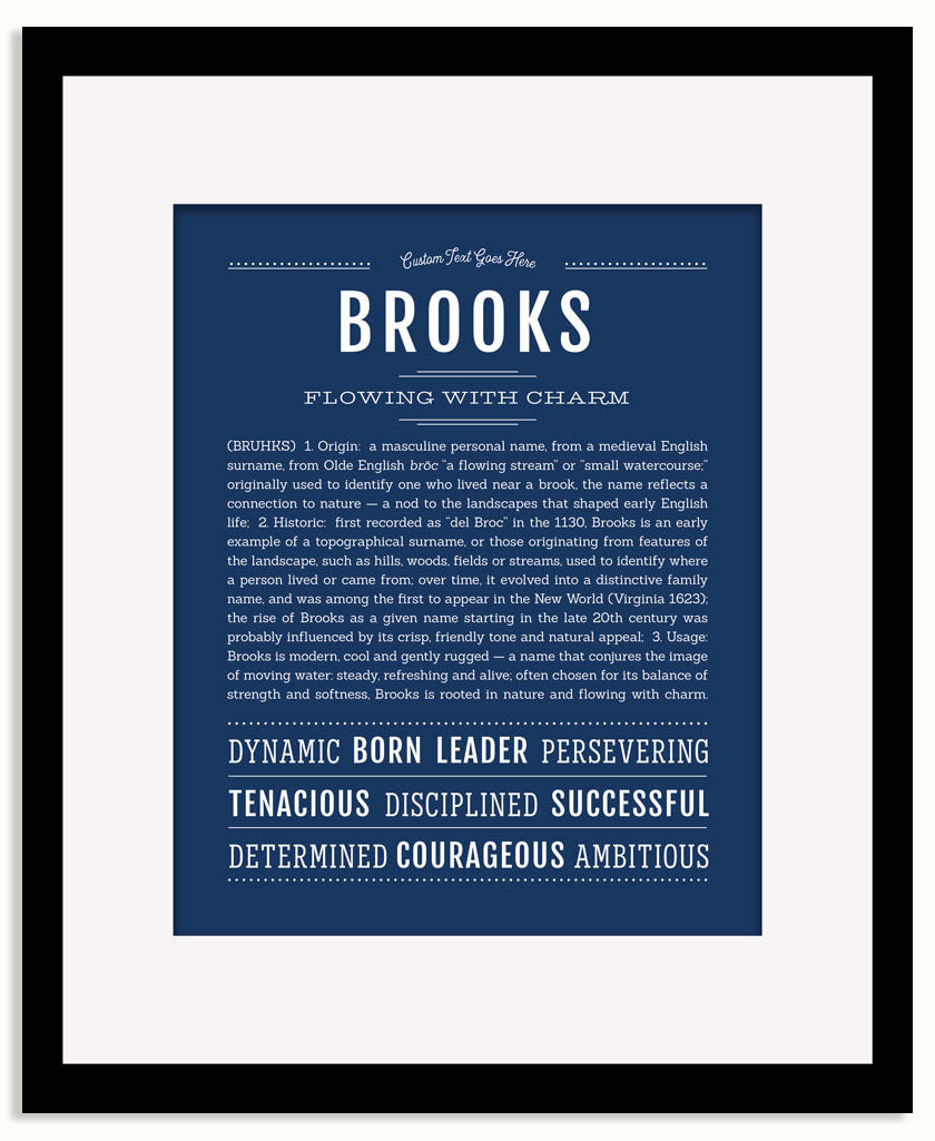 Frame Options | Midnight Blue | Black Frame, Matted