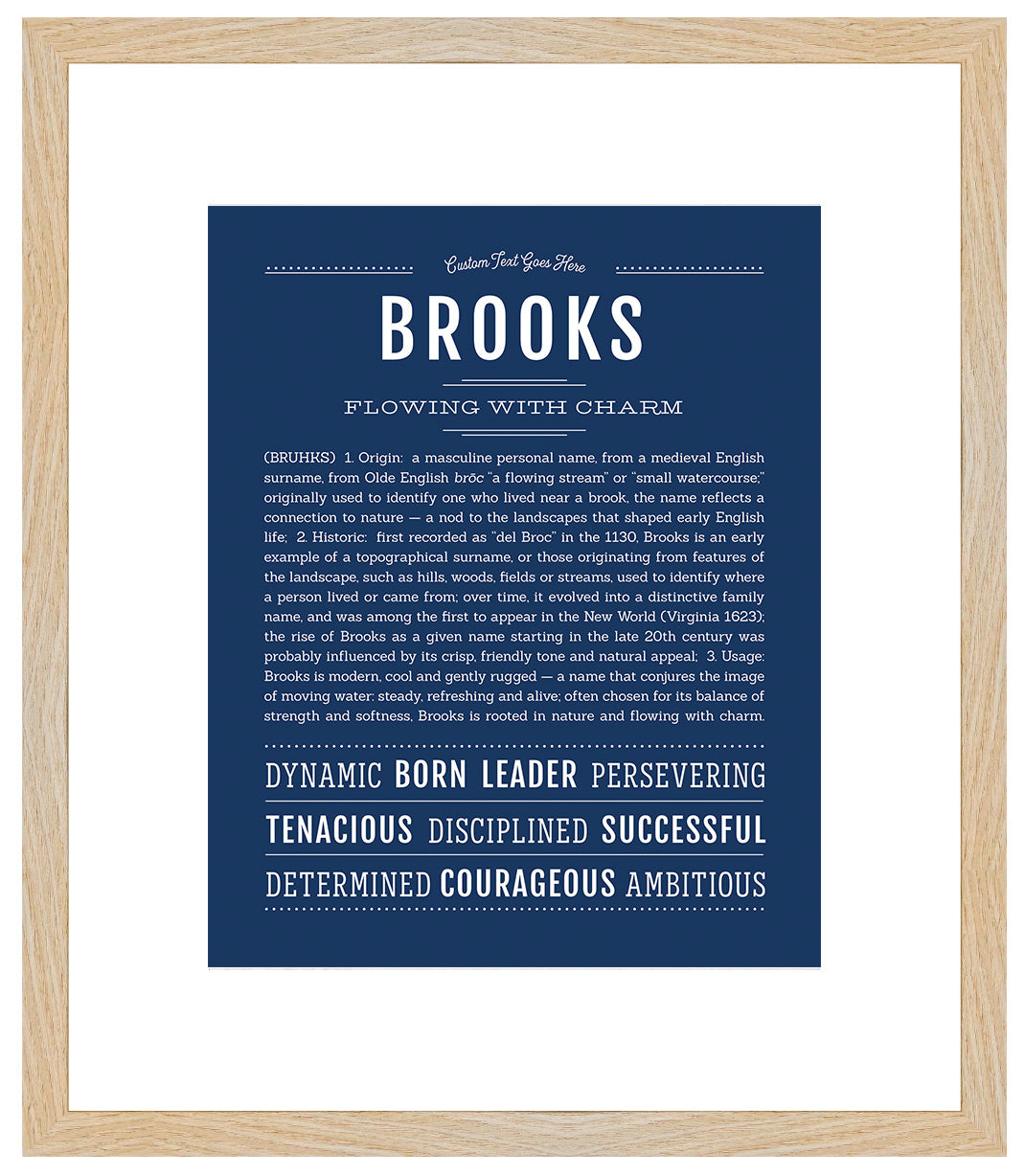 Frame Options | Midnight Blue | Maple Frame, Matted