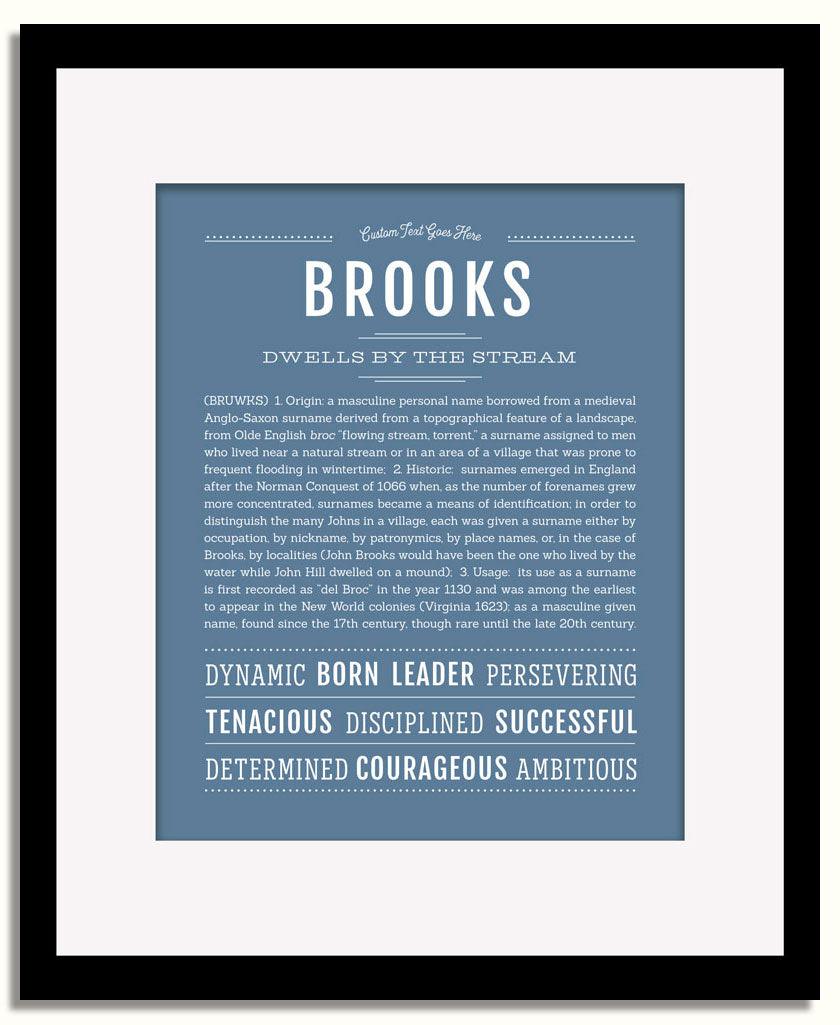 Frame Options | Steele Blue | Black Frame, Matted