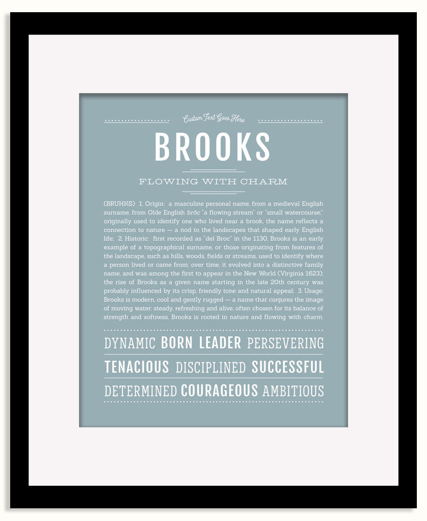 Frame Options | Powder Blue | Black Frame, Matted