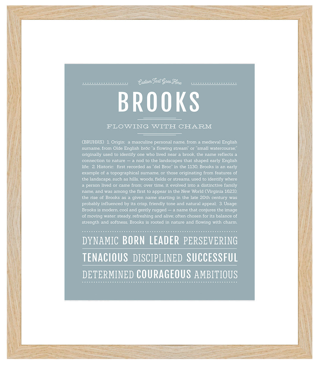 Frame Options | Powder Blue | Maple Frame, Matted