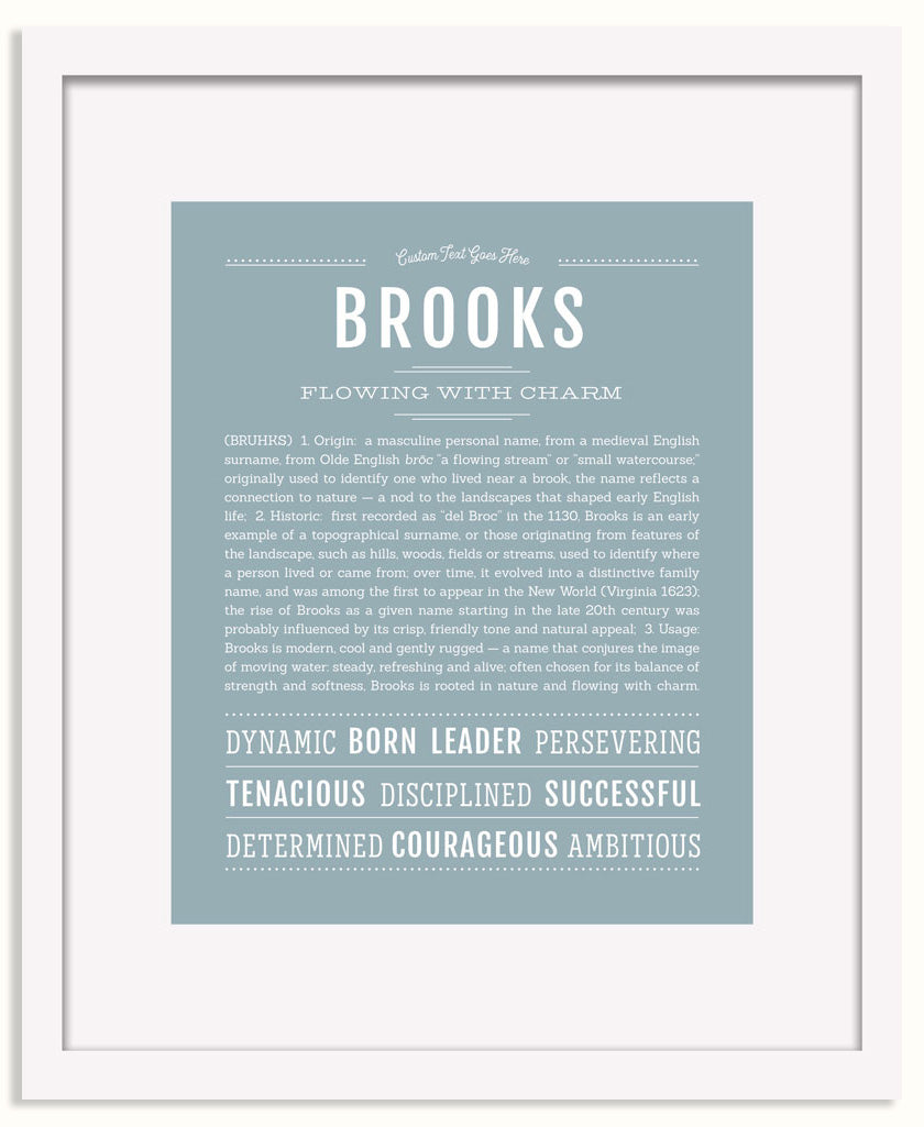 Frame Options | Powder Blue | White Frame, Matted