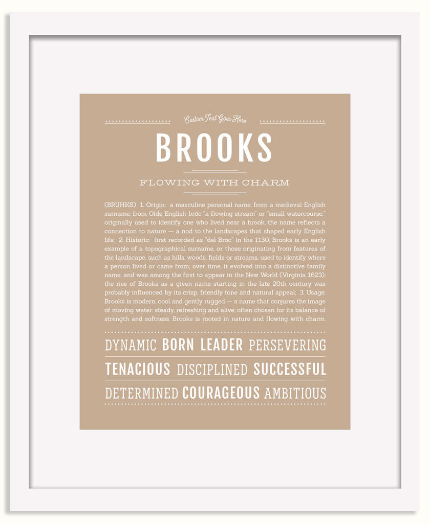 Frame Options | Tan | White Frame, Matted