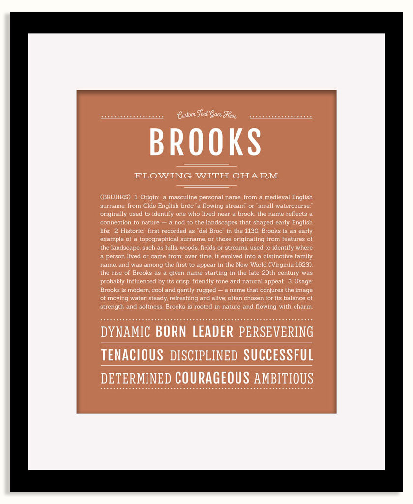 Frame Options | Terra Cotta | Black Frame, Matted