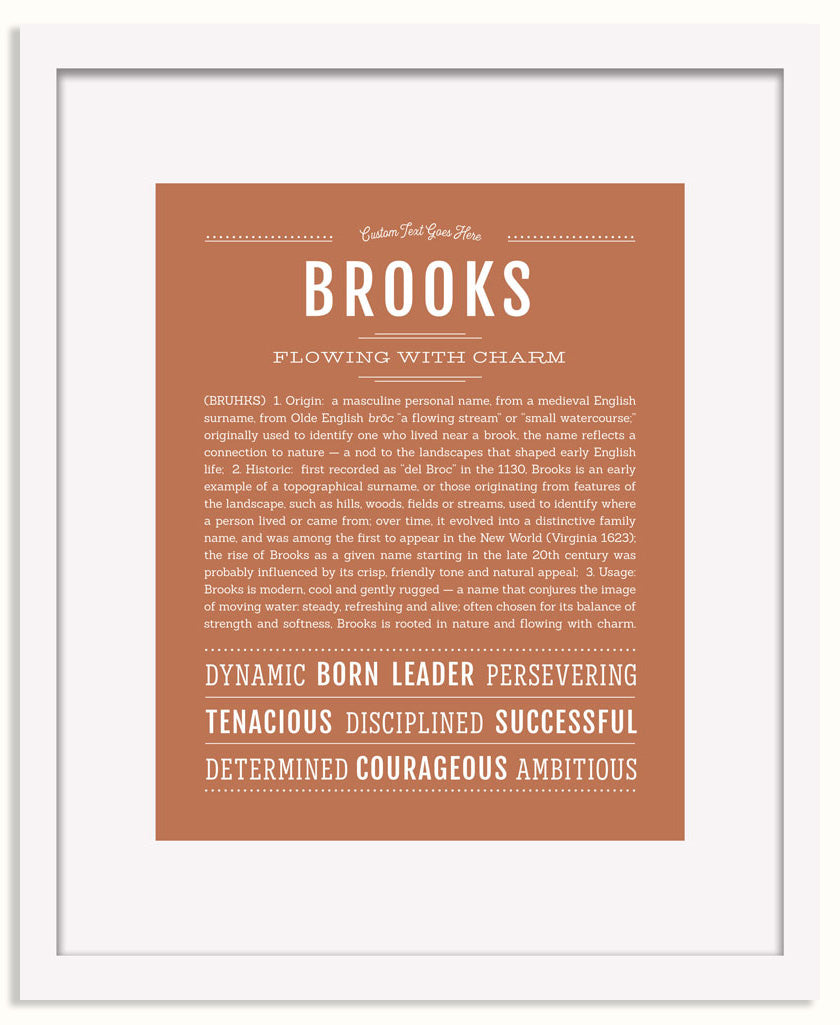 Frame Options | Terra Cotta | White Frame, Matted