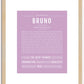 Bruno | Name Art Print