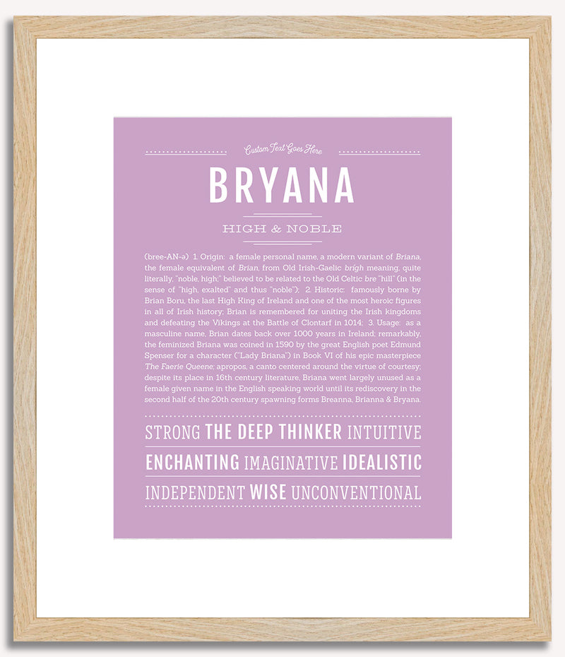 Bryana | Name Art Print