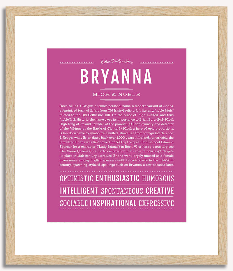 Bryanna | Name Art Print