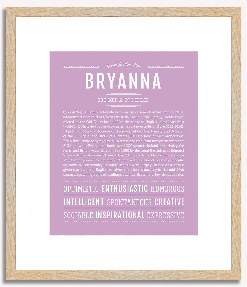 Bryanna | Name Art Print