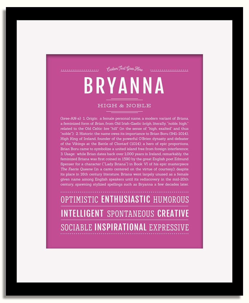 Frame Options | Dark Pink | Black Frame, Matted