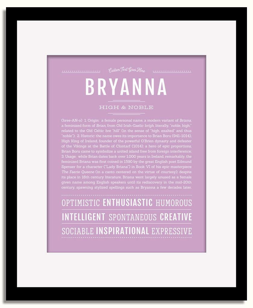 Frame Options | Lilac | Black Frame, Matted