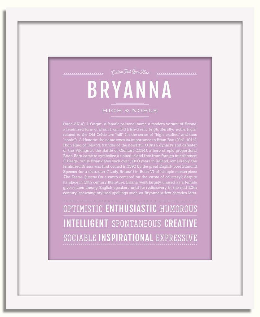 Frame Options | Lilac | White Frame, Matted