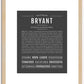 Bryant | Name Art Print