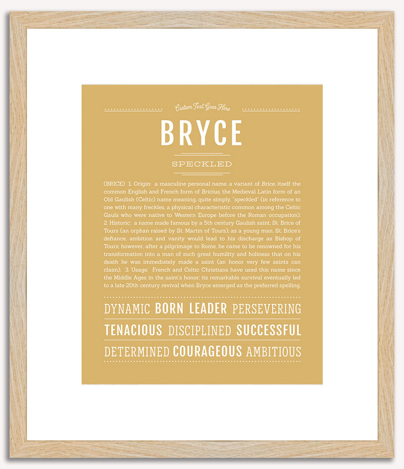 Bryce (male) | Name Art Print