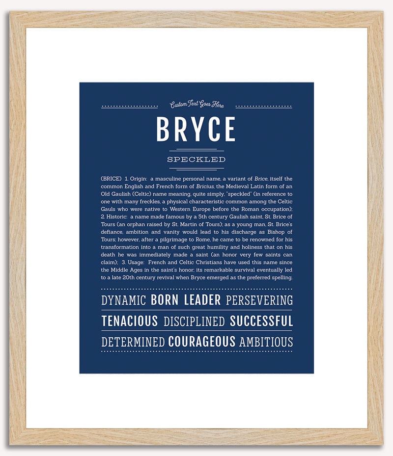 Bryce (male) | Name Art Print