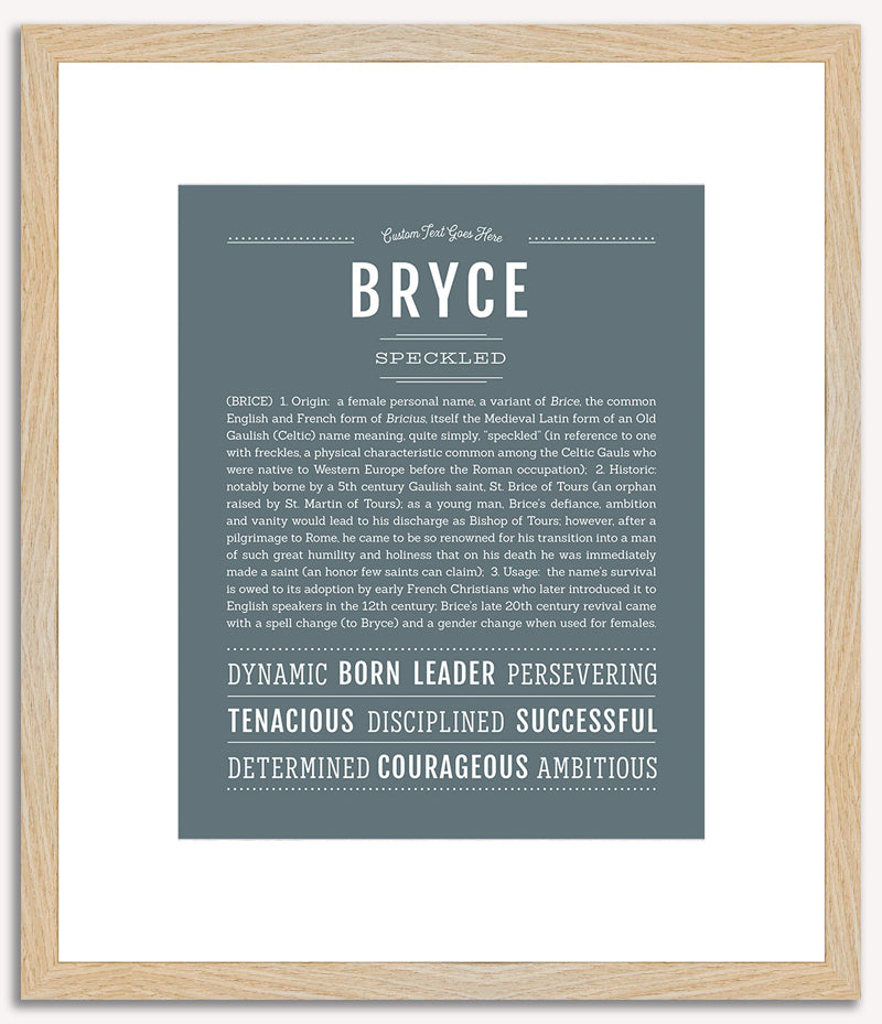 Bryce (female) | Name Art Print