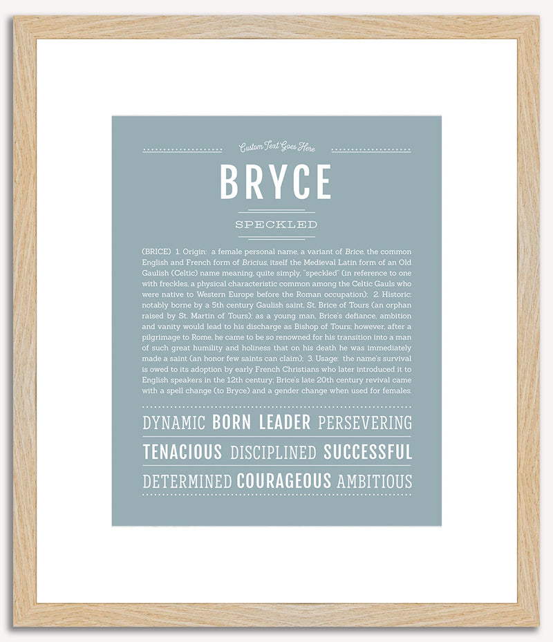 Bryce (female) | Name Art Print