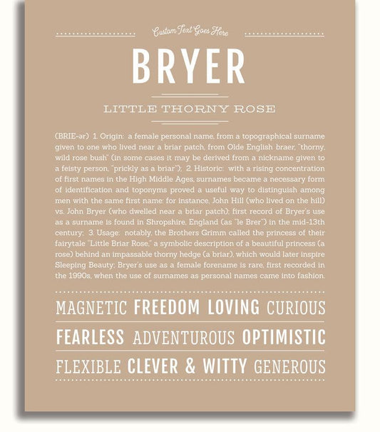 Frame Options | Tan | No Frame