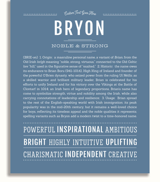 Frame Options | Steele Blue | No Frame