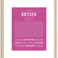 Brysen | Name Art Print