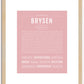 Brysen | Name Art Print